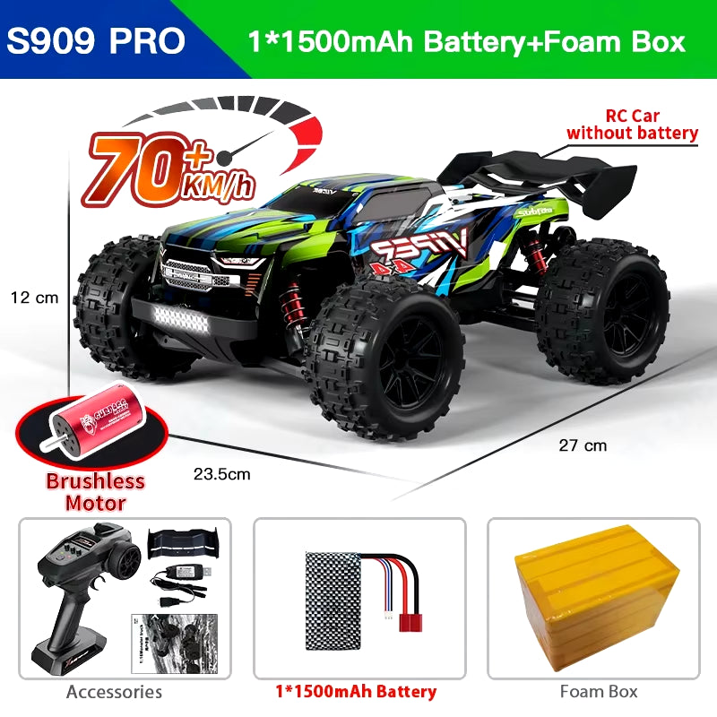 1:16 70KM/H or 50KM/H 4WD RC Car with LED Remote Control Cars High Speed Drift Monster Truck for Kids Vs Wltoys 144001 Toys
