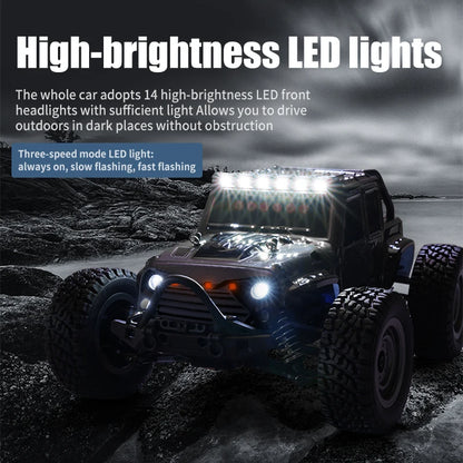 1:16 70KM/H or 50KM/H 4WD RC Car with LED Remote Control Cars High Speed Drift Monster Truck for Kids Vs Wltoys 144001 Toys