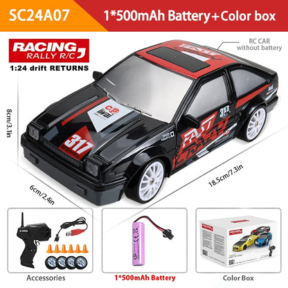 2.4G High Speed Drift Rc Car 4WD Toy Remote Control AE86 Model GTR Vehicle Car RC Racing Cars Toy for Children Christmas Gifts