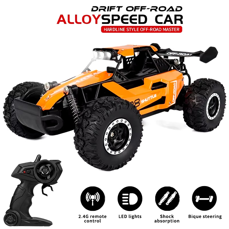 New 1:16/1:20 2.4G Model RC Car with LED Light 2WD Off-Road Remote Control Climbing Vehicle Outdoor Cars Toys Gifts for Kids