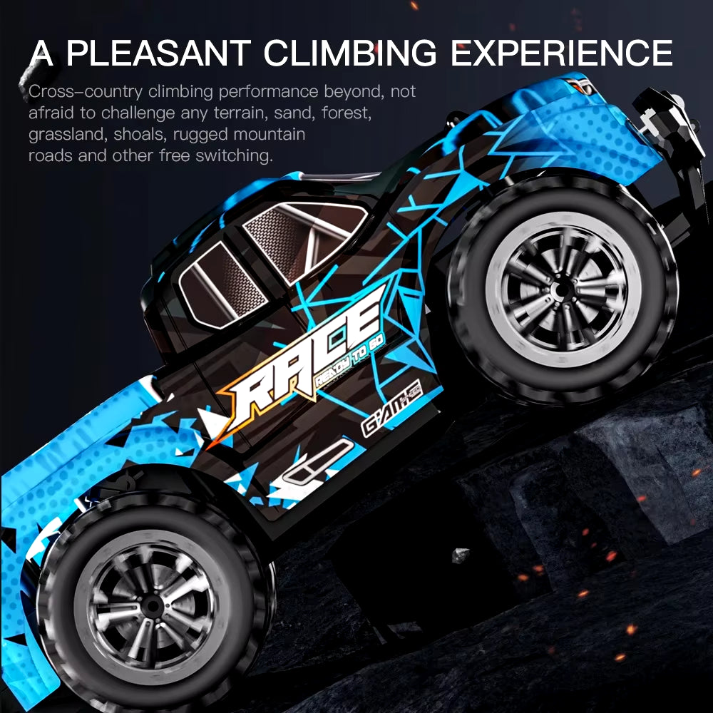 New 1:16/1:20 2.4G Model RC Car with LED Light 2WD Off-Road Remote Control Climbing Vehicle Outdoor Cars Toys Gifts for Kids