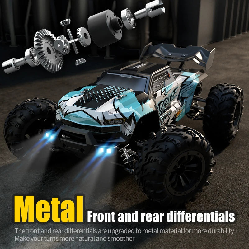 1:16 70KM/H or 50KM/H 4WD RC Car with LED Remote Control Cars High Speed Drift Monster Truck for Kids Vs Wltoys 144001 Toys