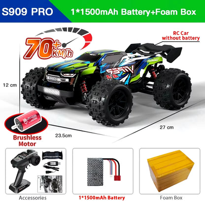 1:16 70KM/H or 50KM/H 4WD RC Car with LED Remote Control Cars High Speed Drift Monster Truck for Kids Vs Wltoys 144001 Toys