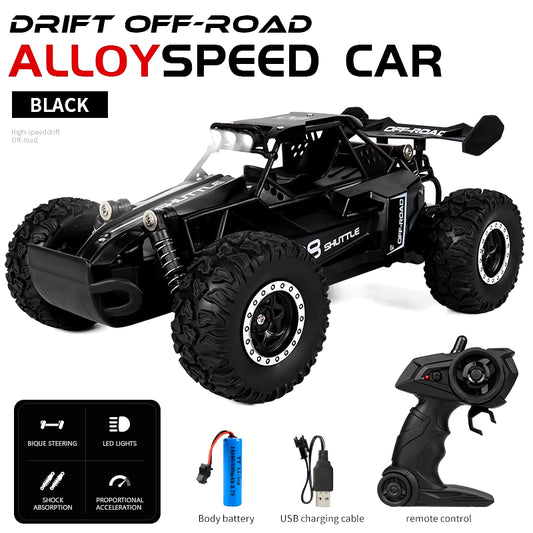 New 1:16/1:20 2.4G Model RC Car with LED Light 2WD Off-Road Remote Control Climbing Vehicle Outdoor Cars Toys Gifts for Kids